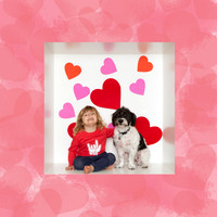 Carver and Piper 1 square template Red and pink hearts